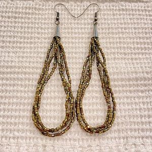 Handmade Authentic Vintage Native American Indian Tribal Beaded Earrings